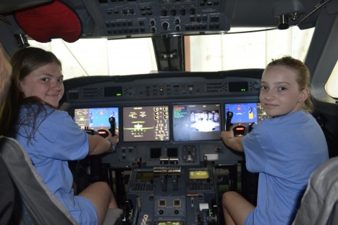 Sophia and Hailey in the Gulfstream 