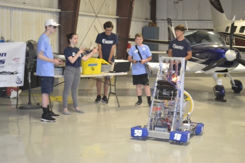 Owen drives a robot 